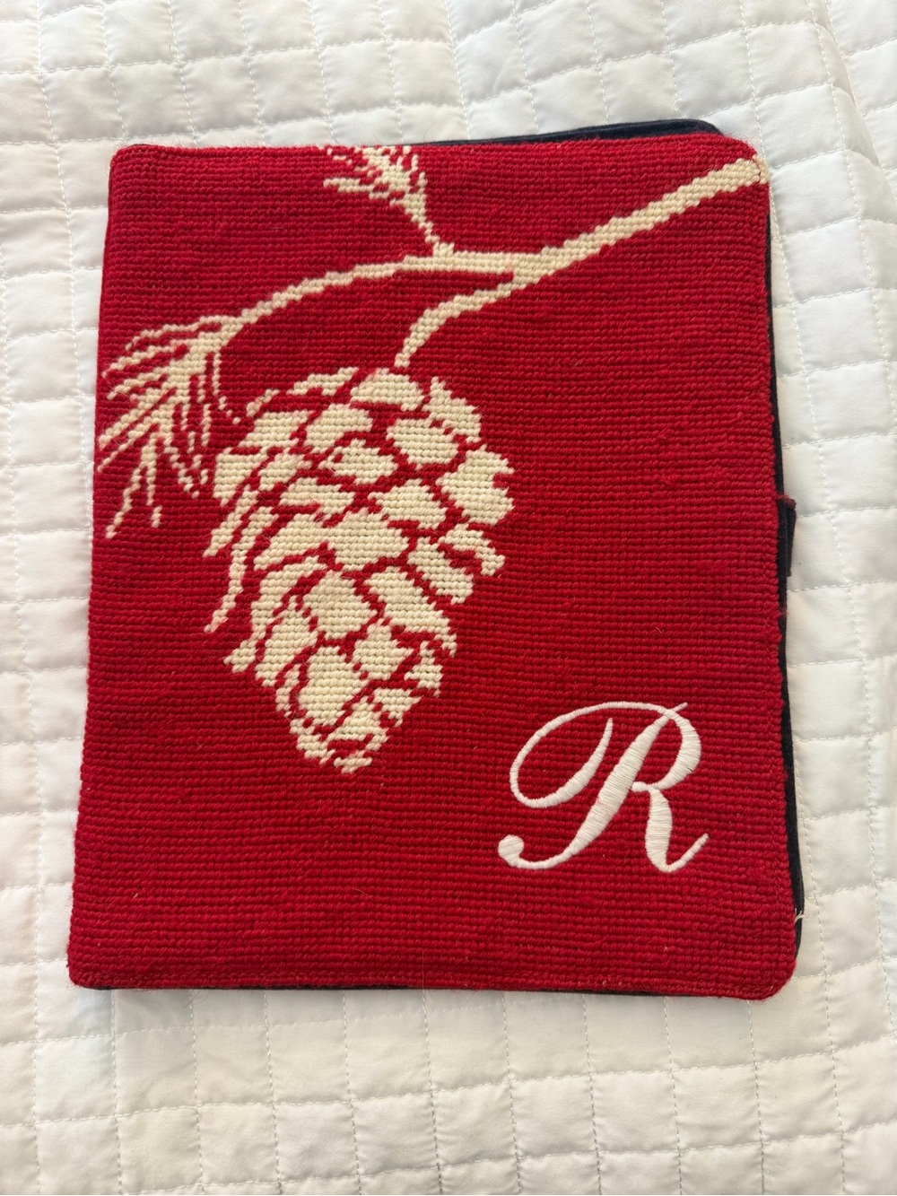 Needlepoint IPad Case “R”